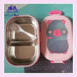 ظرف غذا داخل استیل طرح خرسی