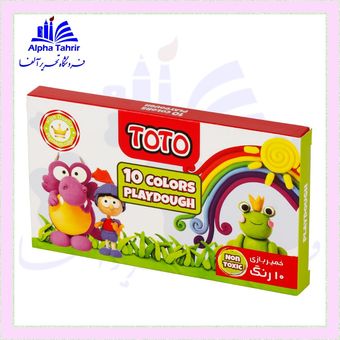 خمیربازی 10 رنگ مقوایی توتو