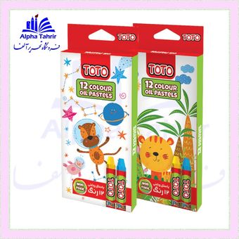 پاستل روغنی 12 رنگ مقوایی توتو