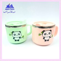 لیوان داخل استیل نی دار