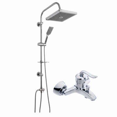 ست 2 عددی دوش حمام قاجاری با علم یونیورست رسوب گیر دستی (5 سال گارانتی شیرآلات)