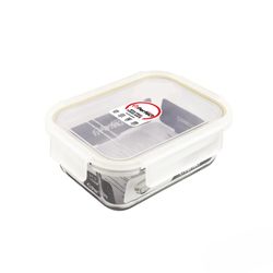 ظرف نگهدارنده حجم 1000ml سفید واشر کرم