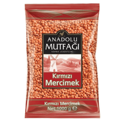 عدس قرمز ANADOLU MUTFAĞI Kırmızı Mercimek آنادولو ترکیه 1000 گرم بسته 10 عددی
