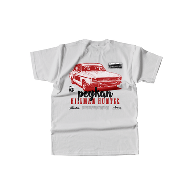 تیشرت باکسی سفید طرح پیکان جوانان 012