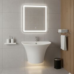 روشویی سیلویا پایه طول 60 پایه سرخود برند مروارید