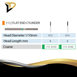 فرز الماسه توربین فلت اند سیلندریک بلند  Flat End Cylinder Long برند VD بسته 5 عددی