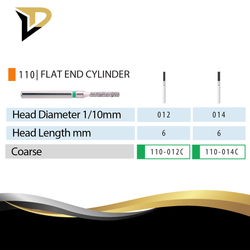 فرز الماسه توربین فلت اند سیلندریک متوسط Flat End Cylinder Medium برند VD بسته 5 عددی