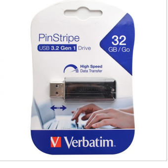 فلش ورباتیم (Verbatim) مدل 32GB PinStripe USB3.2 گارانتی حافظه طلایی تهران