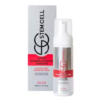 شامپو فوم پس از کاشت مو استم سل مدل Sulfate Free حجم 180 میلی لیتر
