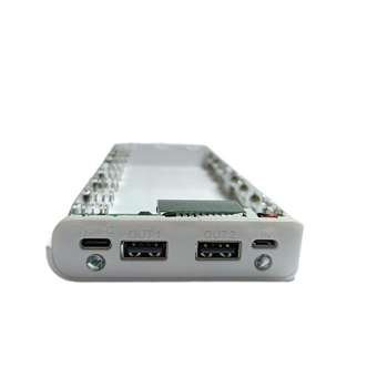 قاب پاور بانک 8 باتری 5 ولت با دو خروجی USB و نمایشگر دیجیتال