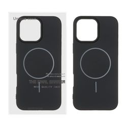 قاب سیلیکونی MagSafe محافظ لنزدار Apple iPhone 16 Pro Max - مشکی (پک دار)