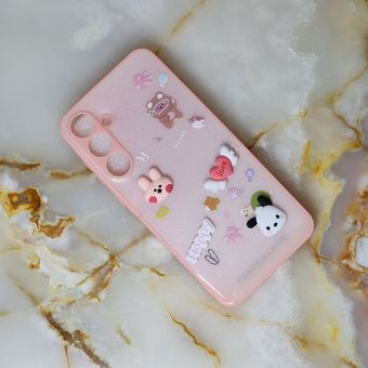 قاب شاینی سامسونگ Galaxy A55 عروسک برجسته محافظ لنزدار