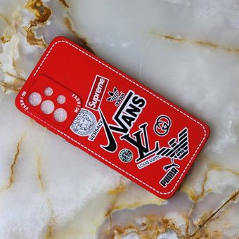 قاب محافظ لنزدار طرح دوخت Samsung Galaxy A33 5G - قرمز