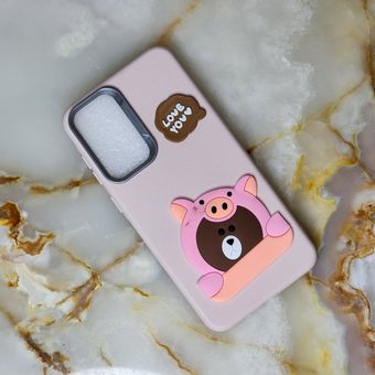 قاب چرمی ژله ای Leather سامسونگ Galaxy A36 طرح دار Love you