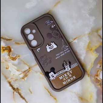 قاب گوشی Galaxy A25 سامسونگ سیلیکونی Solid برجسته محافظ لنزدار طرح میکی موس و مینی موس