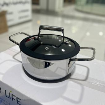 قابلمه استیل نچسب (کف لیزری) نومر سایز 24 h2 ضمانت اصالت کالا و ارسال فوری و رایگان /گارانتی 24 ماهه مارکو تجارت