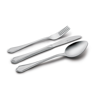 سرویس قاشق و چنگال 98 پارچه ناب استیل مدل ونیز براق