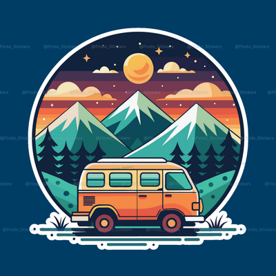 استیکر ماشین کمپر⛺️🚎