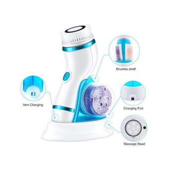 برس پاکسازی صورت AE-8286 با 4 سری قابل تعویض – دستگاه شستشو، لایه‌برداری و ماساژ صورت