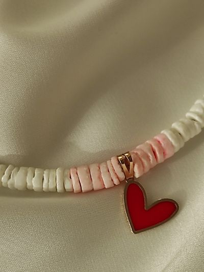 آویز سنگ قلب میناکاری