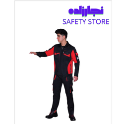 لباس مهندسی طرح خارجی مشکی قرمز