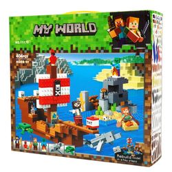 لگو ماینکرافت مجموعه ماجراجویی کشتی دزدان دریایی کد11170 | 404 قطعه | فروشگاه ماینکرافت کالا