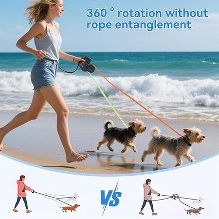 بند قلاده 2 تایی 360 درجه همراه با نور و محفظه مدفوع