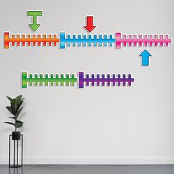 محور اعشار لمینتی 125 سانتی - ریاضی آموزشی، تزئینی و تشویقی