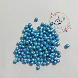 مروارید خوراکی رنگ آبی سایز درشت 100 گرم