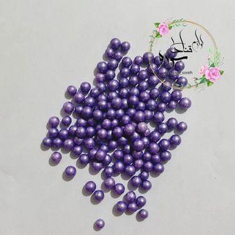 مروارید خوراکی رنگ بنفش سایز درشت 100 گرم