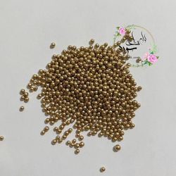 مروارید خوراکی رنگ طلایی سایز ریز 100 گرم
