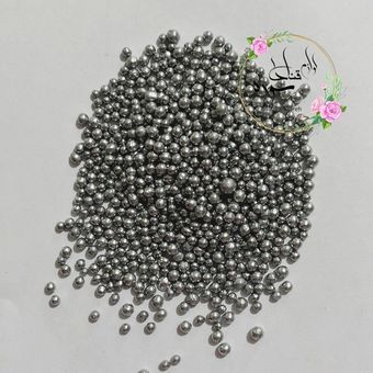 مروارید خوراکی رنگ نقره ای سایز ریز 100 گرم