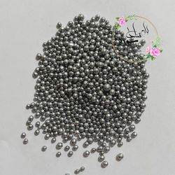 مروارید خوراکی رنگ نقره ای سایز ریز 100 گرم
