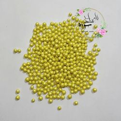 مروارید خوراکی رنگ زرد سایز متوسط 100 گرم