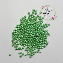 مروارید خوراکی رنگ سبز سایز متوسط 100 گرم