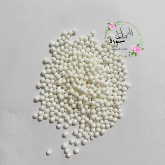 مروارید خوراکی رنگ سفیدسایز متوسط 100 گرم