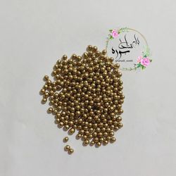 مروارید خوراکی رنگ طلایی سایز متوسط 100 گرم