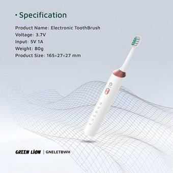مسواک شارژی گرین لاین مدل Green Lion Electric Toothbrush با تایمر هوشمند و سری یدک