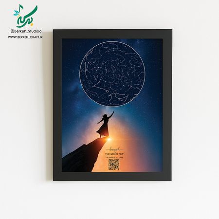 تابلو موزیکال آسمان شب مدل لمس آسمان 1 قابل شخصی سازی