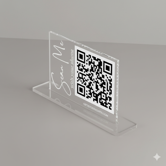 استند کیو آر کد (qr code) پلکسینو مدل مهتاب