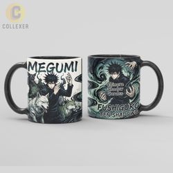 ماگ انیمه جوجوتسو کایسن طرح مِگومی فووشیگورو (Megumi Fushiguro) کد 02 (معمولی ، مشکی ، حرارتی)