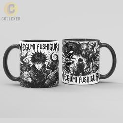 ماگ انیمه جوجوتسو کایسن طرح مِگومی فووشیگورو (Megumi Fushiguro) کد 03 (معمولی ، مشکی ، حرارتی)