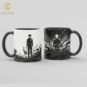 ماگ انیمه جوجوتسو کایسن طرح مِگومی فووشیگورو (Megumi Fushiguro) کد 04 (معمولی ، مشکی ، حرارتی)