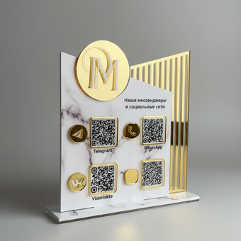 استند کیو آر کد (qr code) پلکسینو مدل نوا