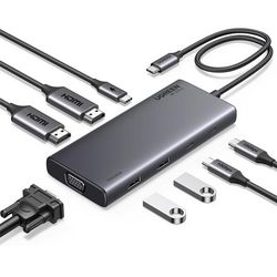 هاب 8 پورت USB-C یوگرین مدل CM639-35588 با سرعت 4K@60Hz-10Gbps