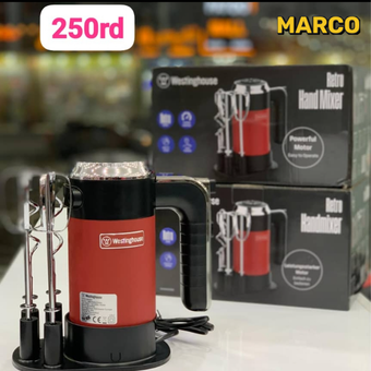 همزن برقی دستی وستینگ هاوس WESTINGHOUSE WKHM250RD ضمانت اصالت کالا و ارسال فوری و رایگان / گارانتی 18 ماهه مارکو تجارت