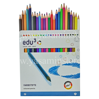 مداد رنگی 24 رنگ EDU3 جعبه مقوایی