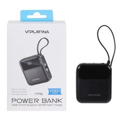 پاوربانک فست شارژ VIPLATINA 10000mAh مدل VP16 22.5W - مشکی (گارانتی 18 ماه تعویض نیکان همراه)