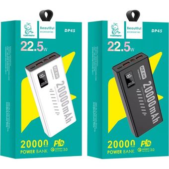 پاوربانک وی دنمن وی مدل 22.5 وات DP45 ظرفیت 20000Mah