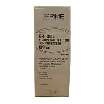 فلوئید ضد آفتاب SPF50 حاوی ویتامین سی (بژ روشن) انواع پوست پرایم